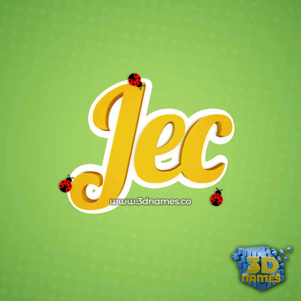 jec in Ladybugs style - 3D name wallpaper