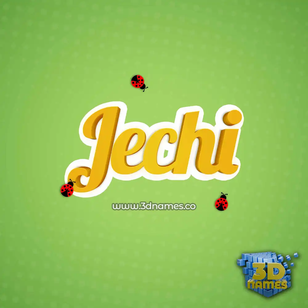 jechi in Ladybugs style - 3D name wallpaper