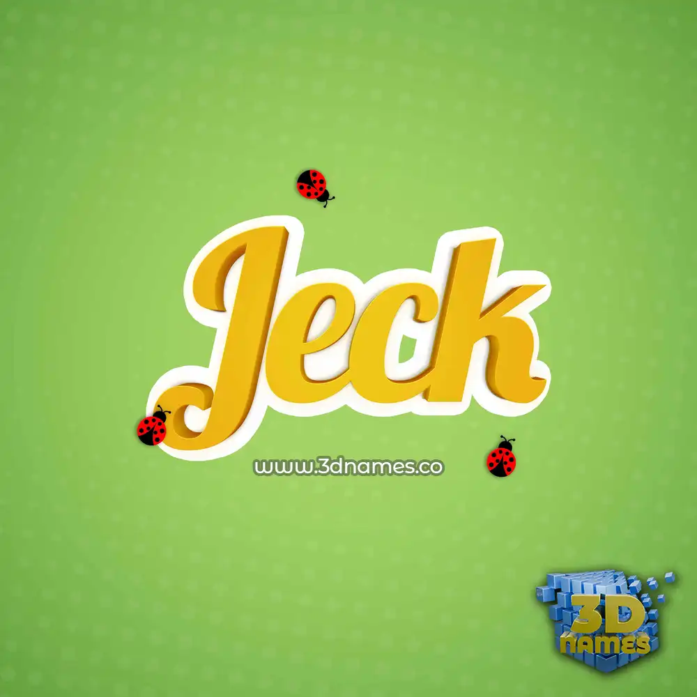 jeck in Ladybugs style - 3D name wallpaper