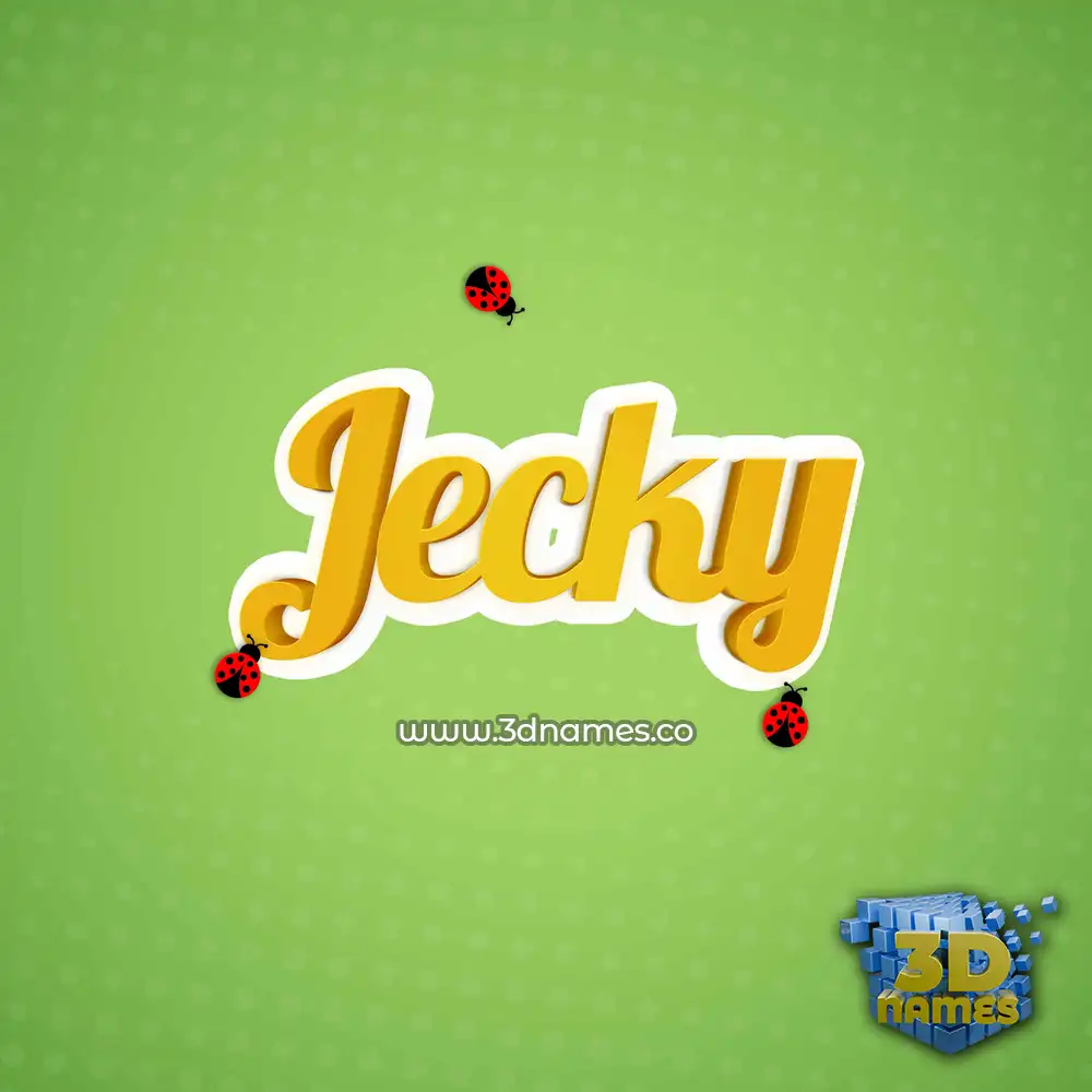 jecky in Ladybugs style - 3D name wallpaper