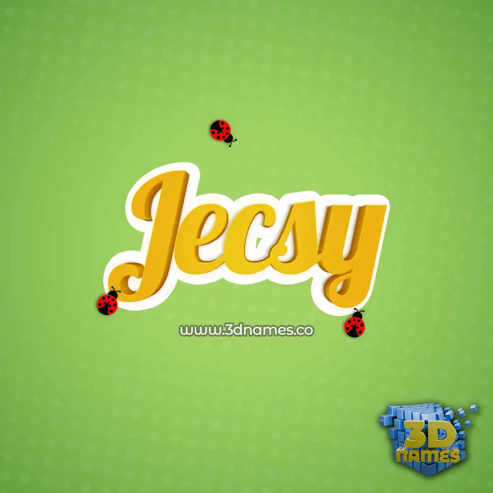 jecsy in Ladybugs style - 3D name wallpaper