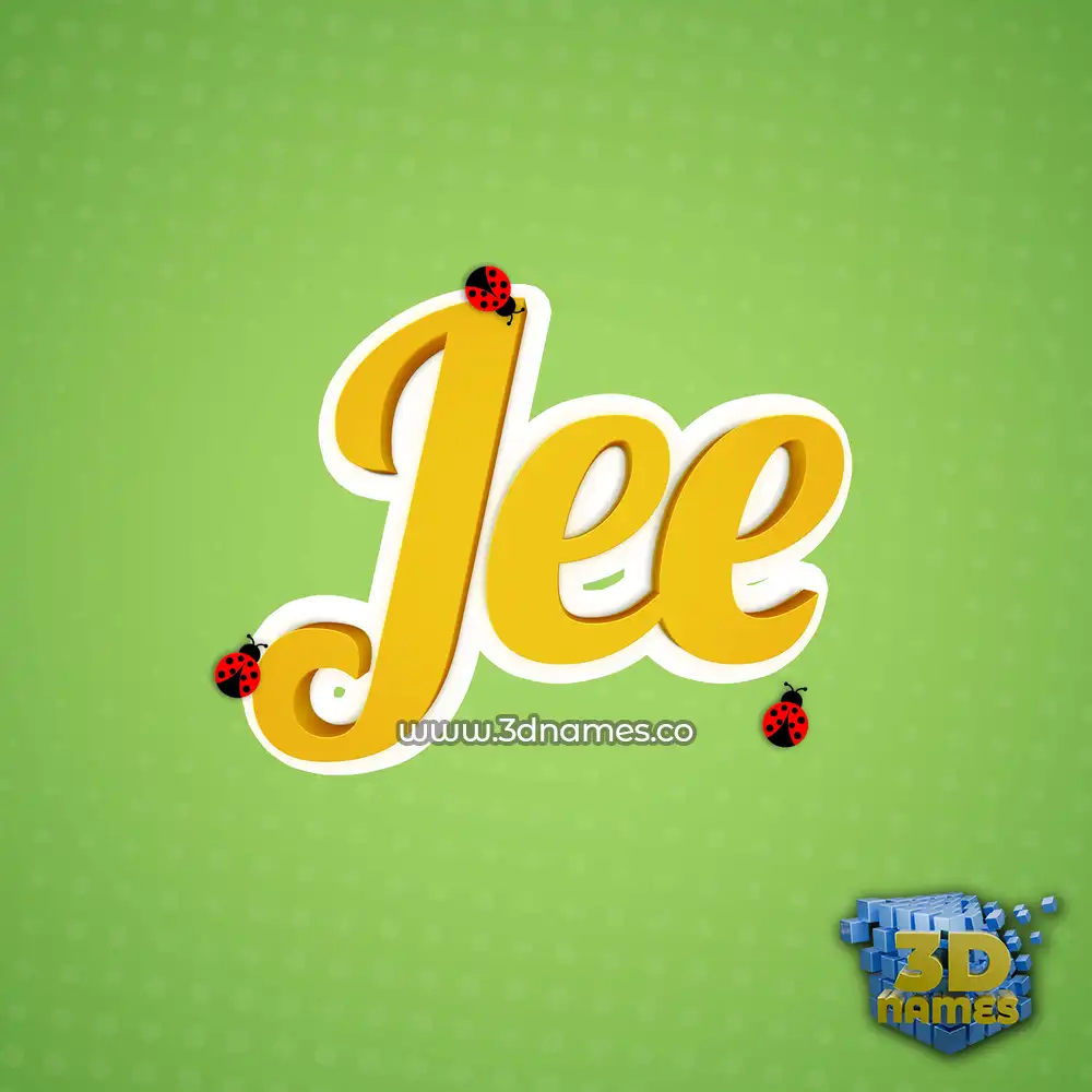 jee in Ladybugs style - 3D name wallpaper