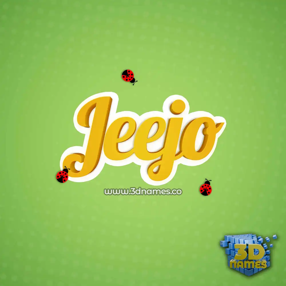 jeejo in Ladybugs style - 3D name wallpaper