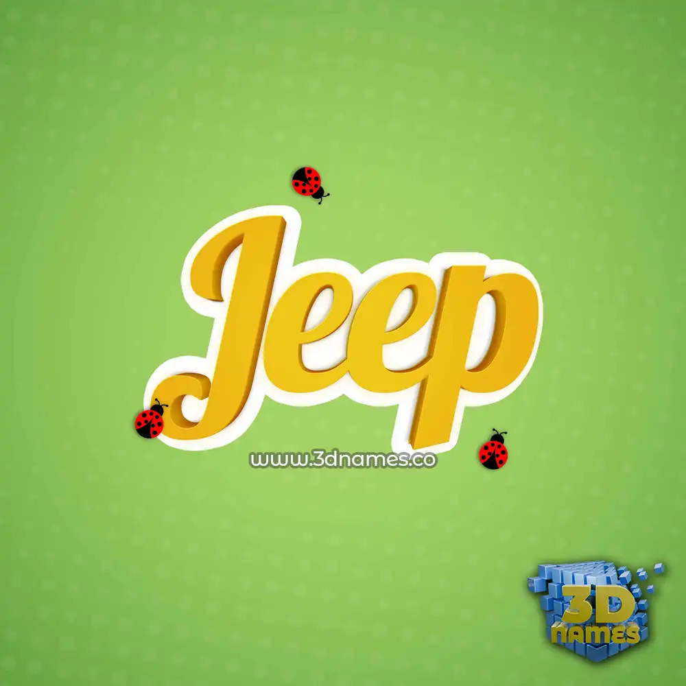 jeep in Ladybugs style - 3D name wallpaper