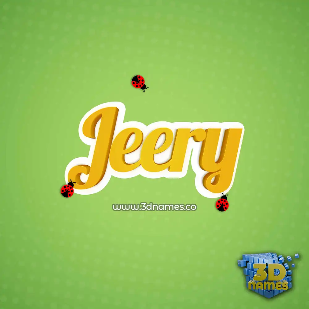 jeery in Ladybugs style - 3D name wallpaper