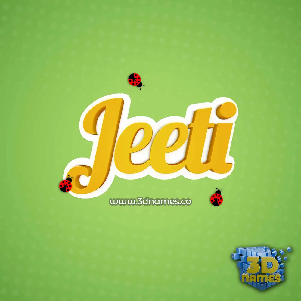 jeeti in Ladybugs style - 3D name wallpaper