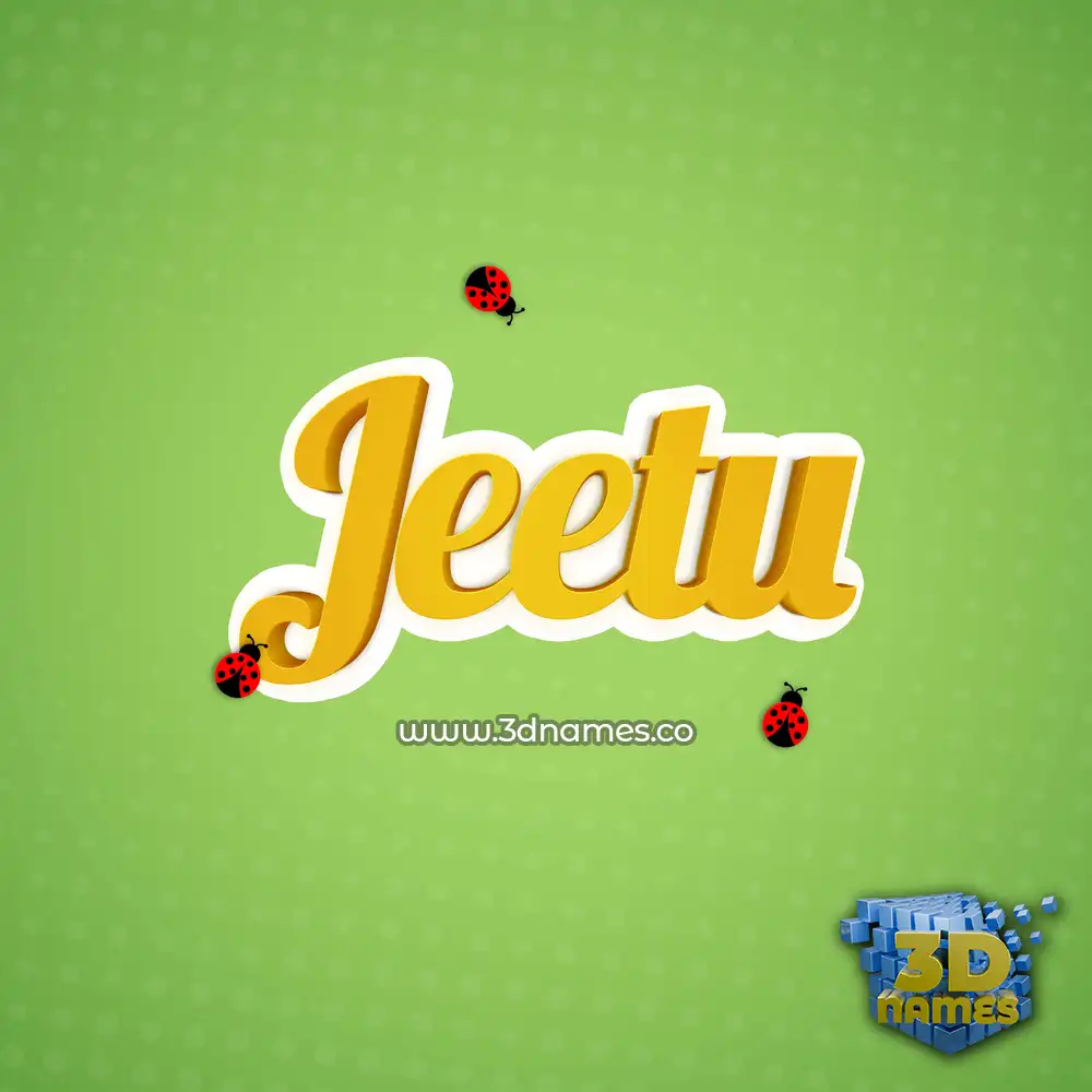 jeetu in Ladybugs style - 3D name wallpaper