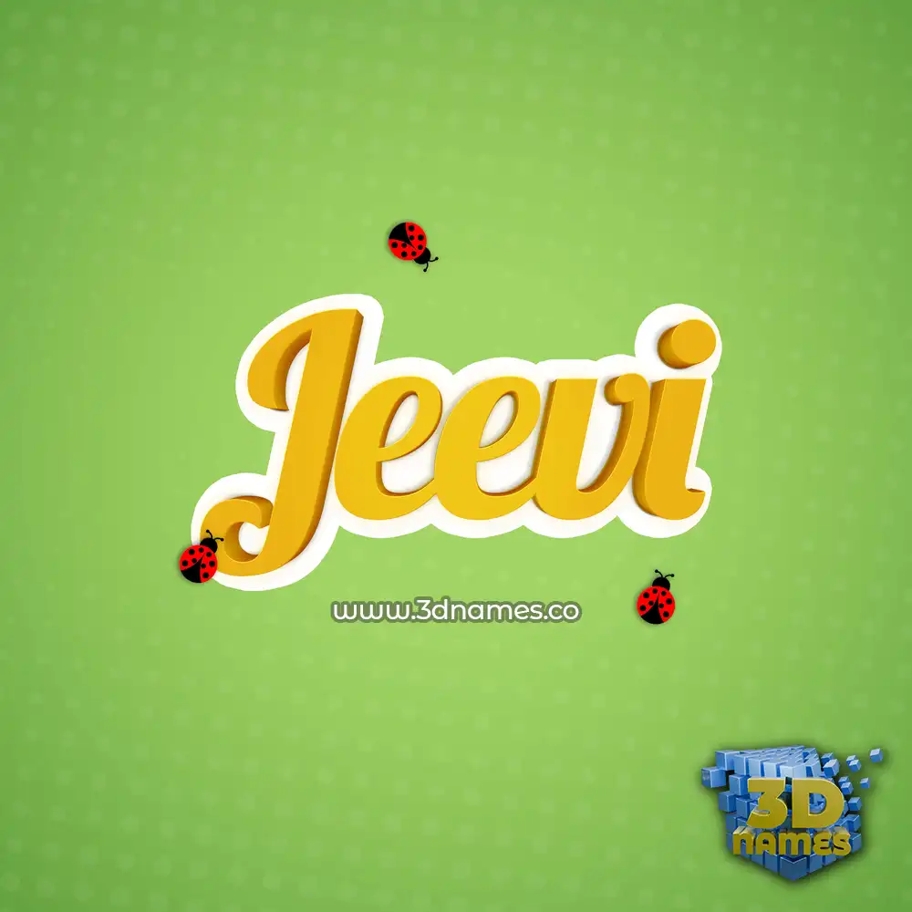 jeevi in Ladybugs style - 3D name wallpaper