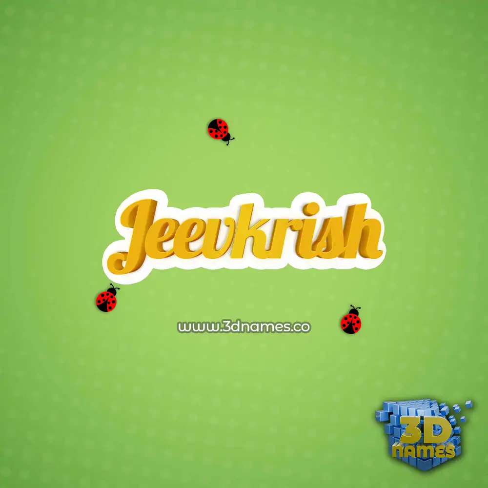 jeevkrish in Ladybugs style - 3D name wallpaper