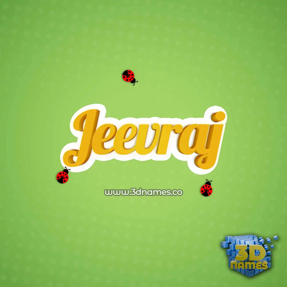 jeevraj in Ladybugs style - 3D name wallpaper