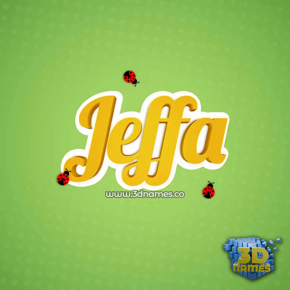 jeffa in Ladybugs style - 3D name wallpaper
