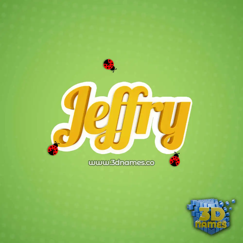 jeffry in Ladybugs style - 3D name wallpaper