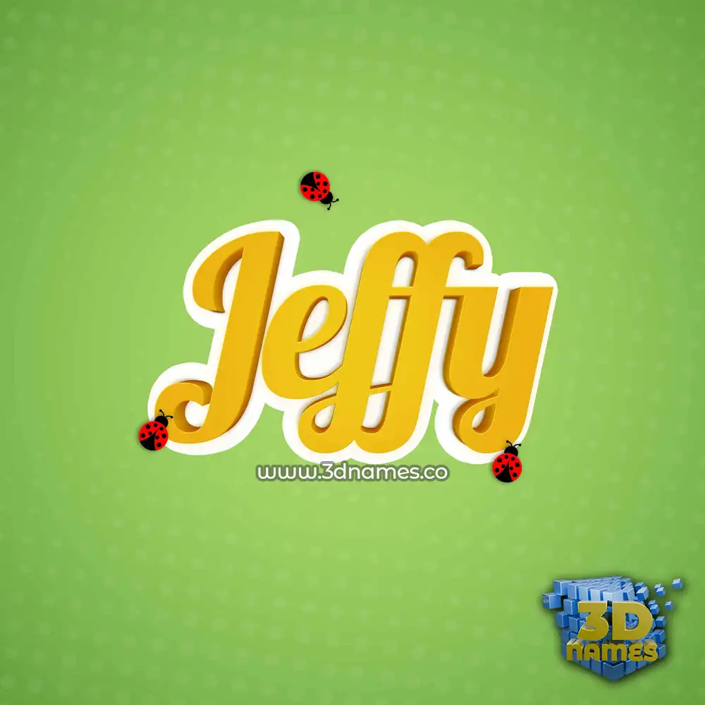 jeffy in Ladybugs style - 3D name wallpaper