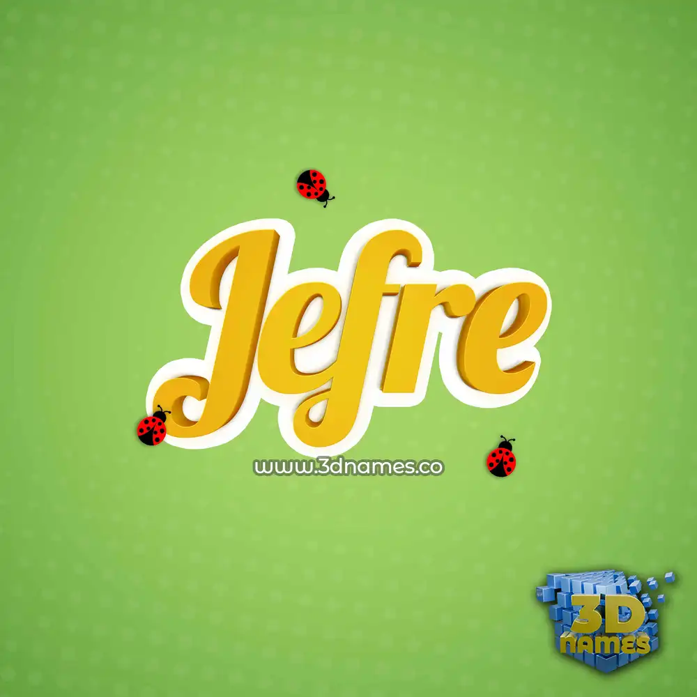 jefre in Ladybugs style - 3D name wallpaper
