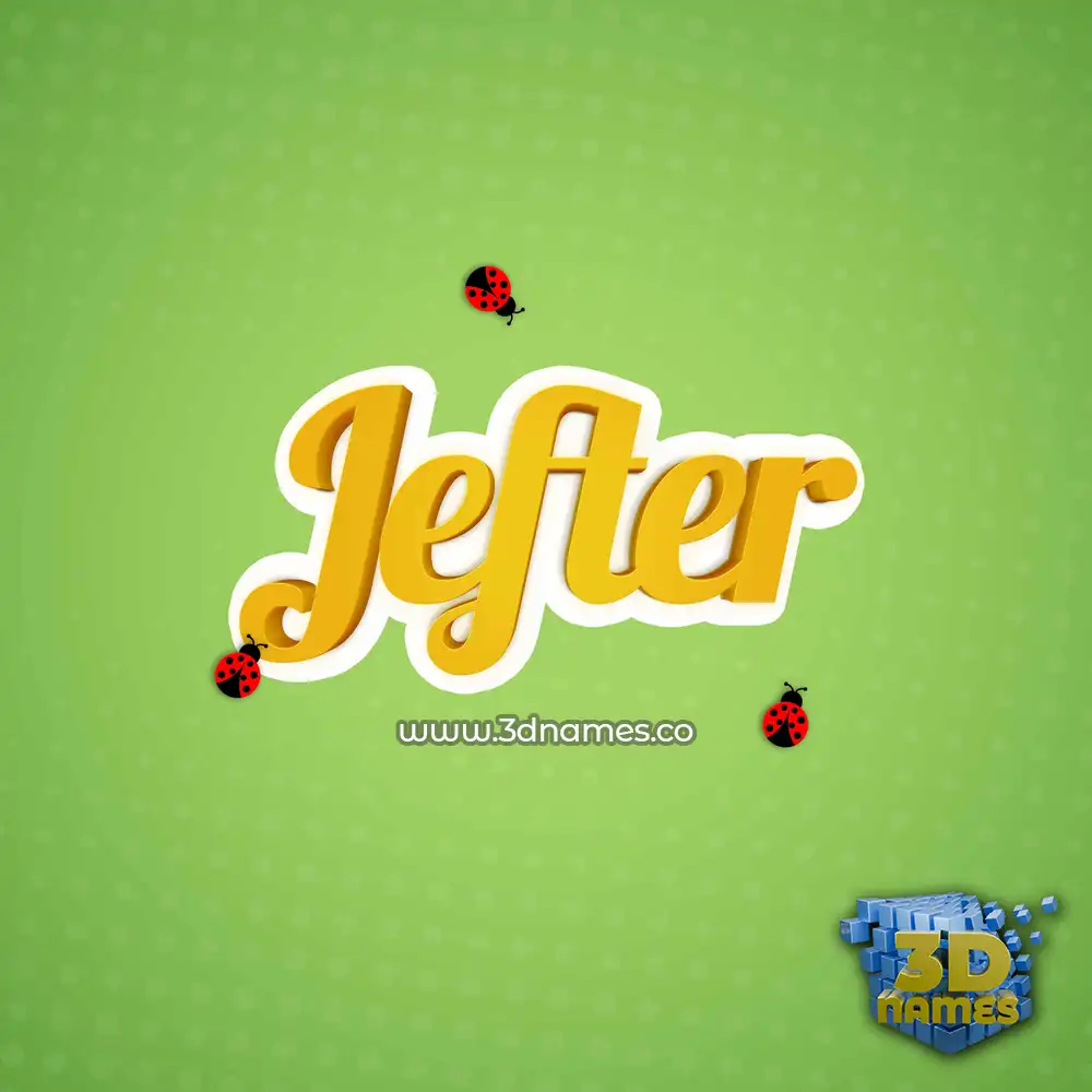 jefter in Ladybugs style - 3D name wallpaper