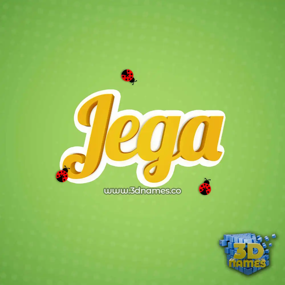 jega in Ladybugs style - 3D name wallpaper