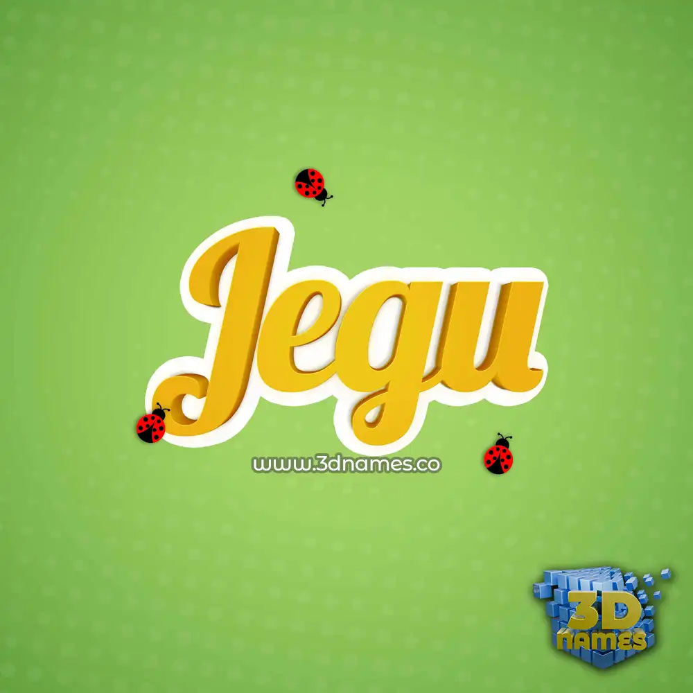 jegu in Ladybugs style - 3D name wallpaper