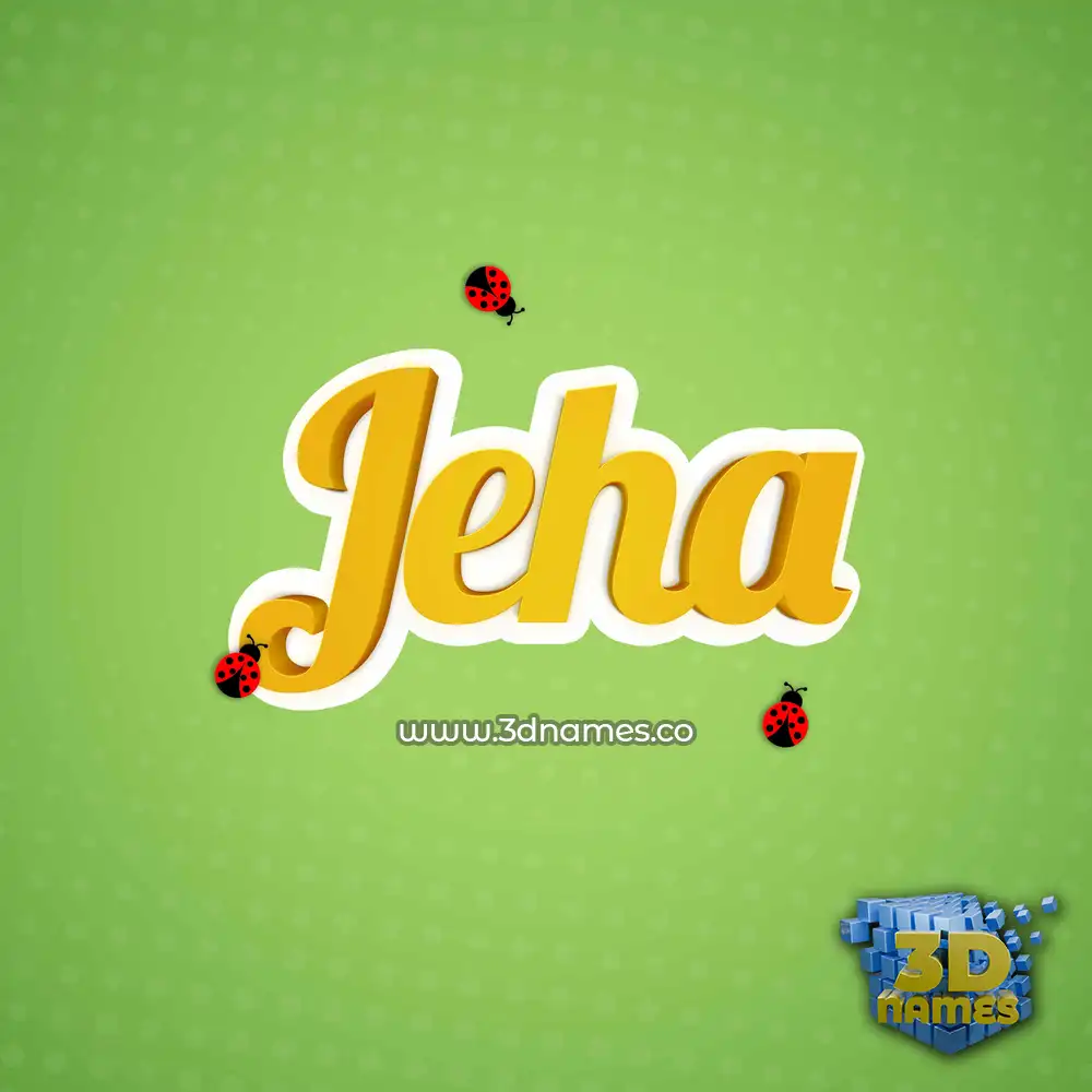 jeha in Ladybugs style - 3D name wallpaper