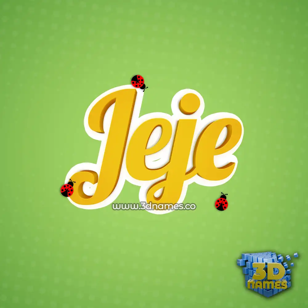 jeje in Ladybugs style - 3D name wallpaper