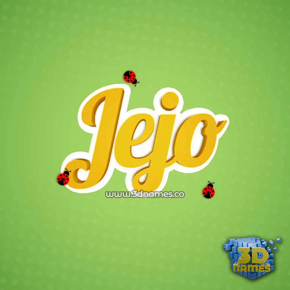 jejo in Ladybugs style - 3D name wallpaper