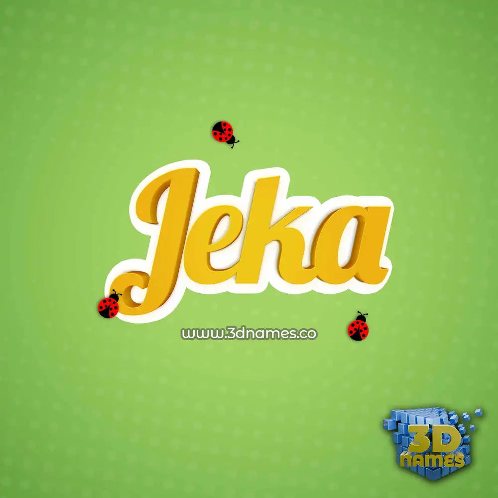jeka in Ladybugs style - 3D name wallpaper