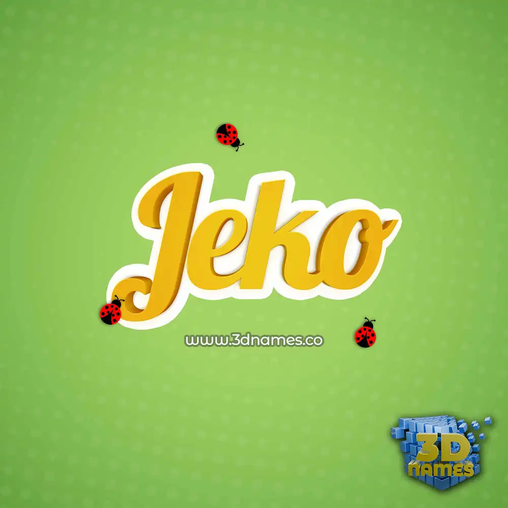 jeko in Ladybugs style - 3D name wallpaper