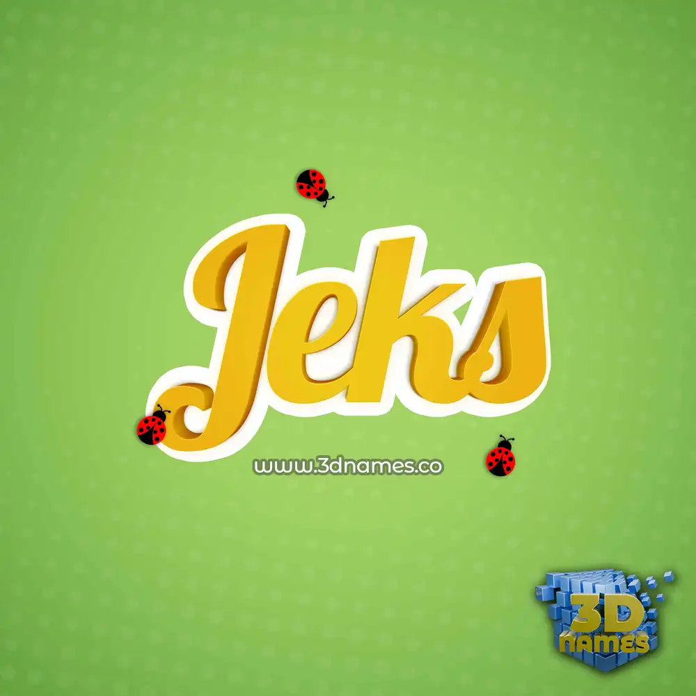 jeks in Ladybugs style - 3D name wallpaper