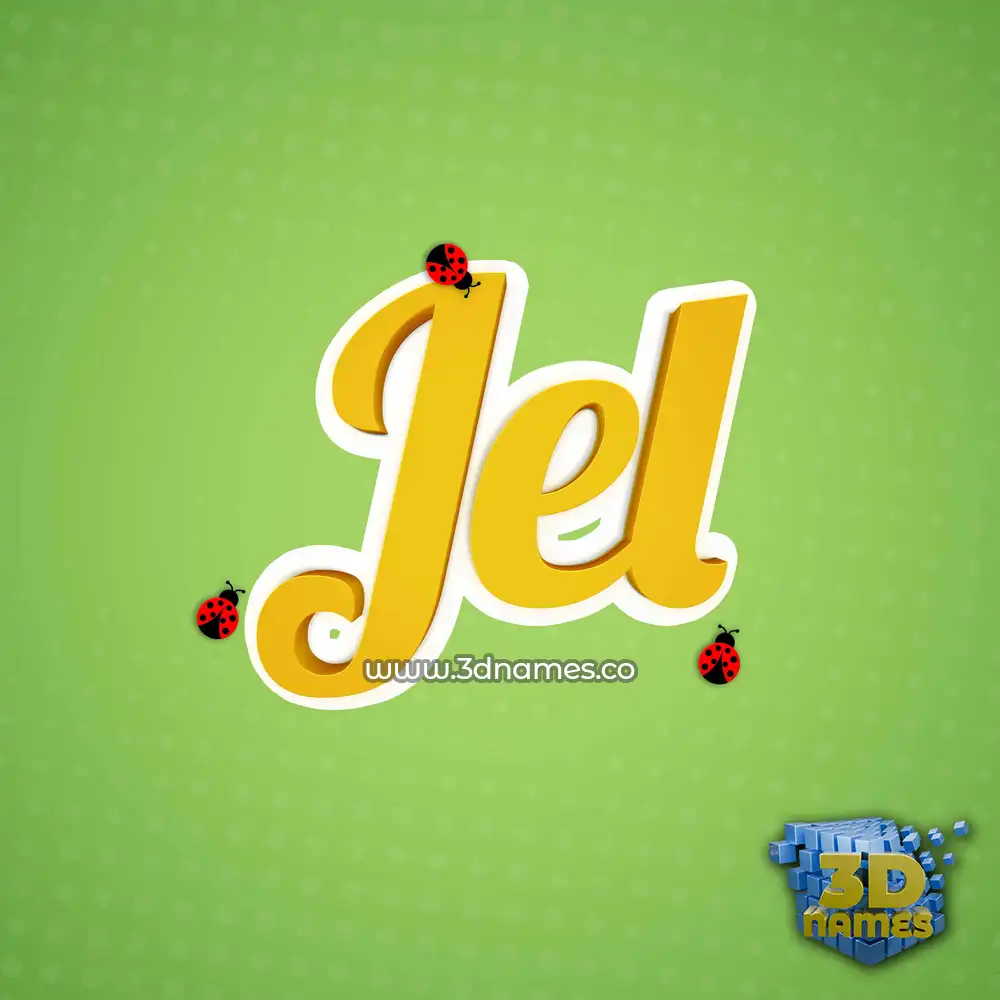 jel in Ladybugs style - 3D name wallpaper
