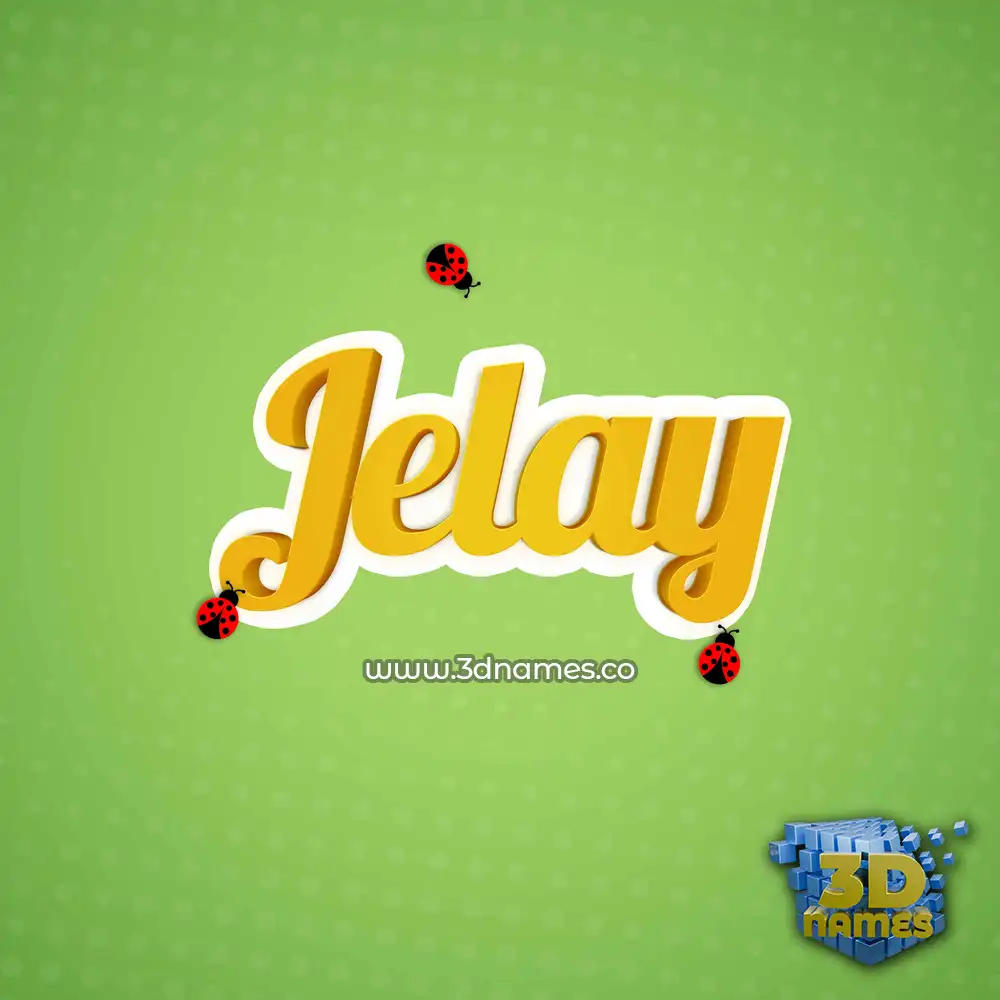 jelay in Ladybugs style - 3D name wallpaper