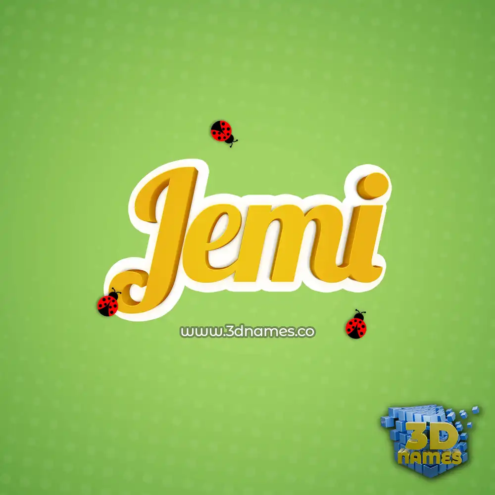 jemi in Ladybugs style - 3D name wallpaper