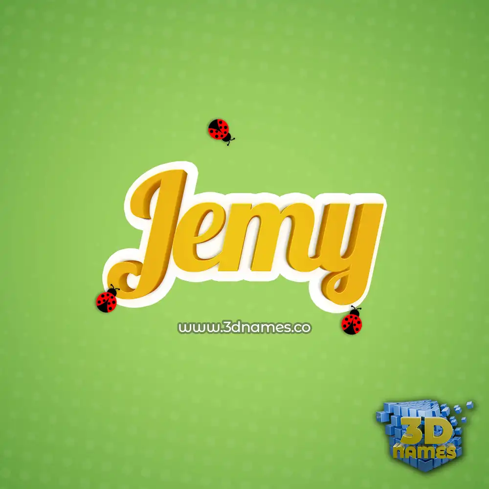 jemy in Ladybugs style - 3D name wallpaper