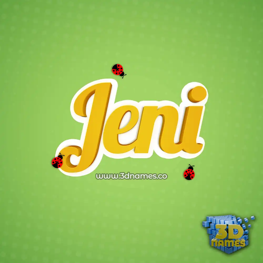 jeni in Ladybugs style - 3D name wallpaper