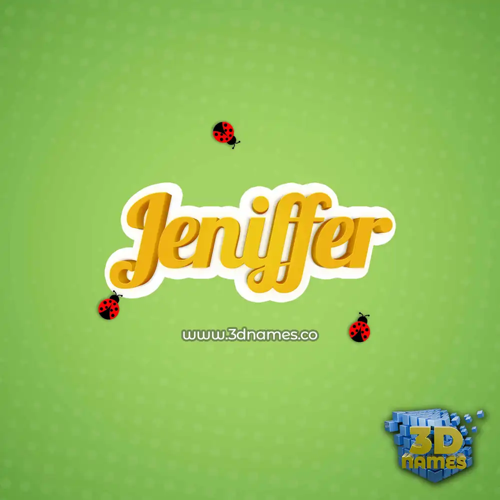 jeniffer in Ladybugs style - 3D name wallpaper