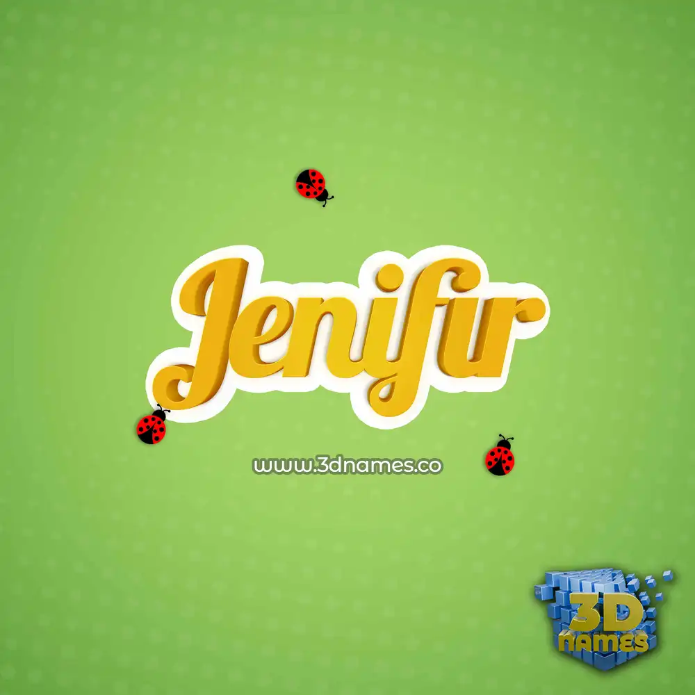jenifir in Ladybugs style - 3D name wallpaper