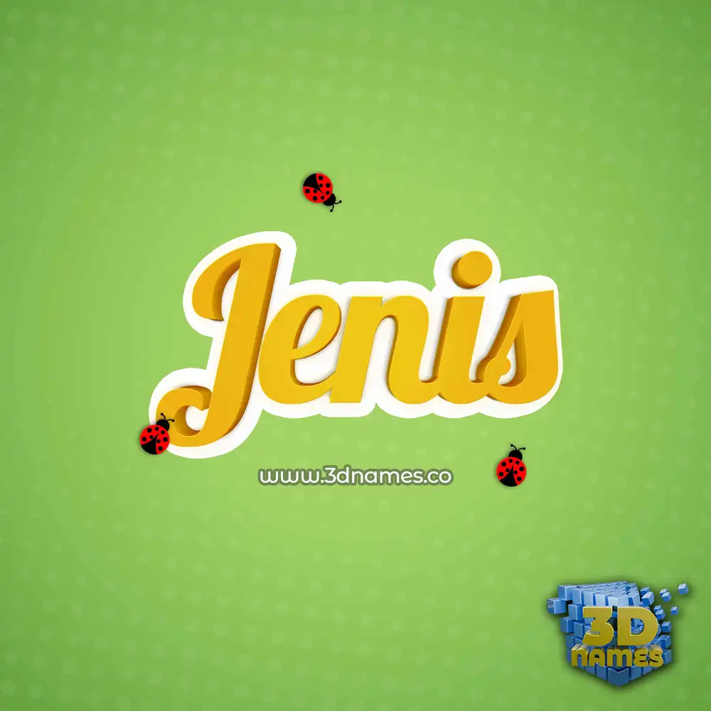 jenis in Ladybugs style - 3D name wallpaper