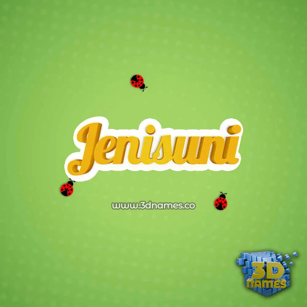 jenisuni in Ladybugs style - 3D name wallpaper