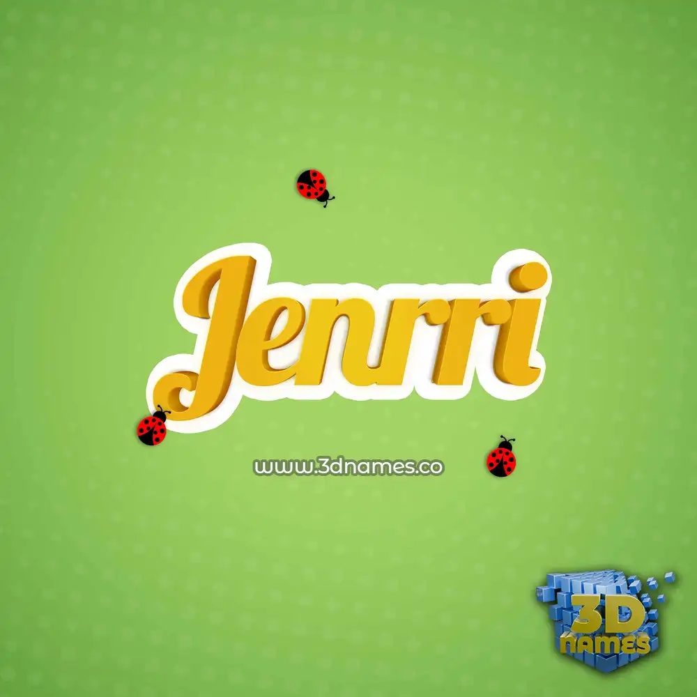 jenrri in Ladybugs style - 3D name wallpaper