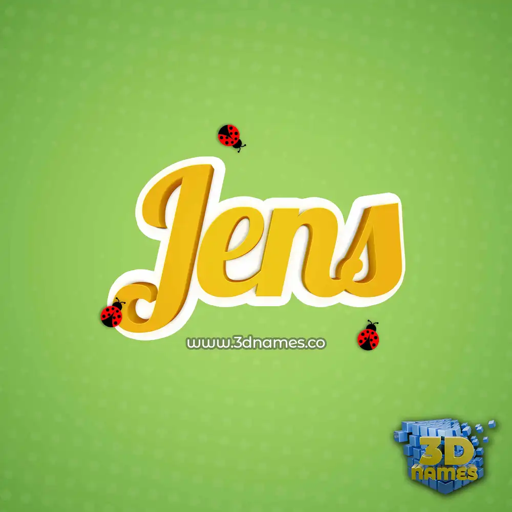 jens in Ladybugs style - 3D name wallpaper