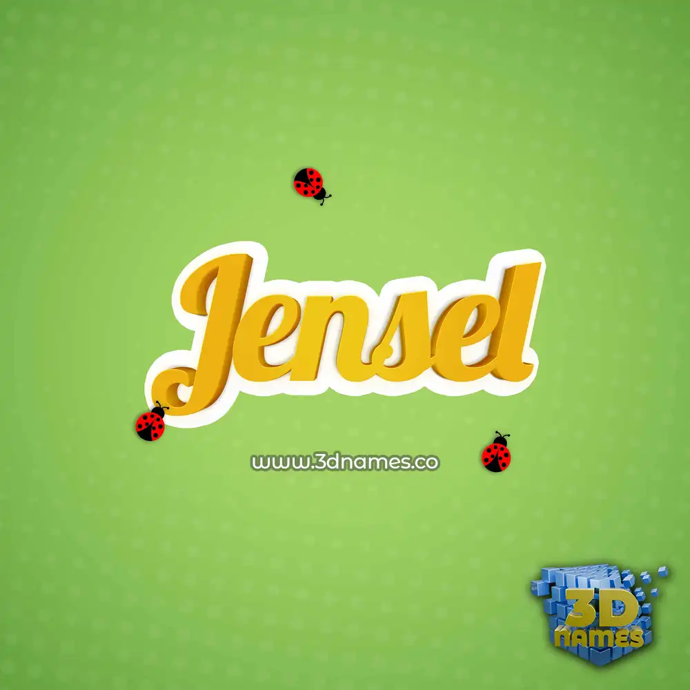 jensel in Ladybugs style - 3D name wallpaper