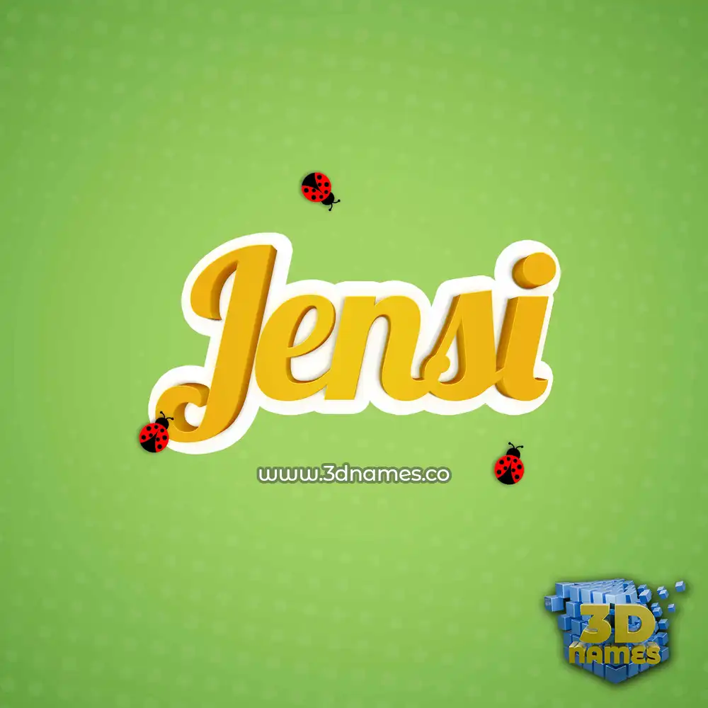 jensi in Ladybugs style - 3D name wallpaper