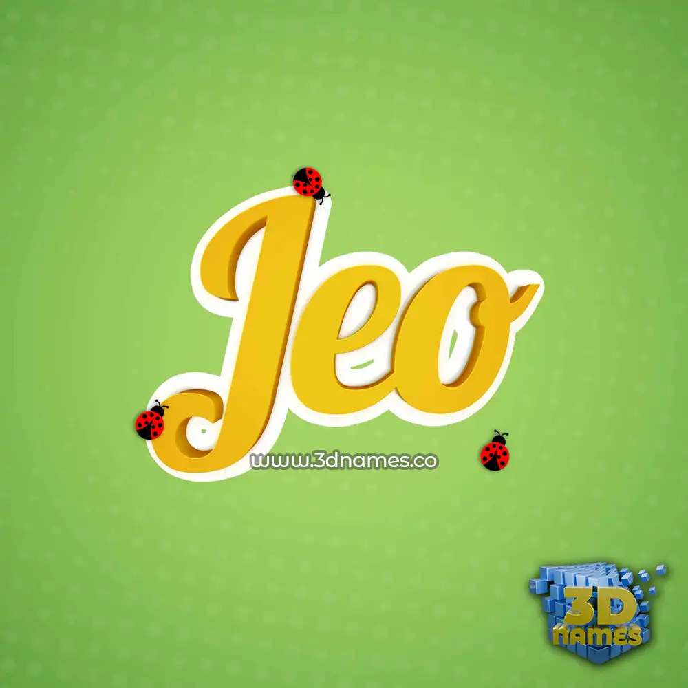 jeo in Ladybugs style - 3D name wallpaper
