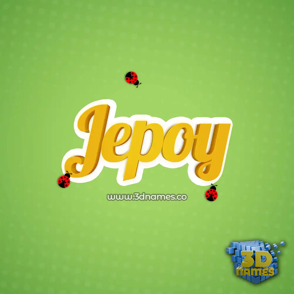 jepoy in Ladybugs style - 3D name wallpaper