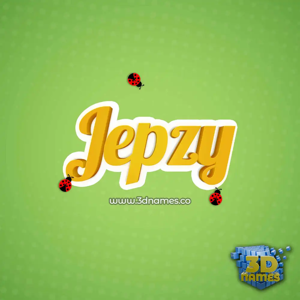 jepzy in Ladybugs style - 3D name wallpaper