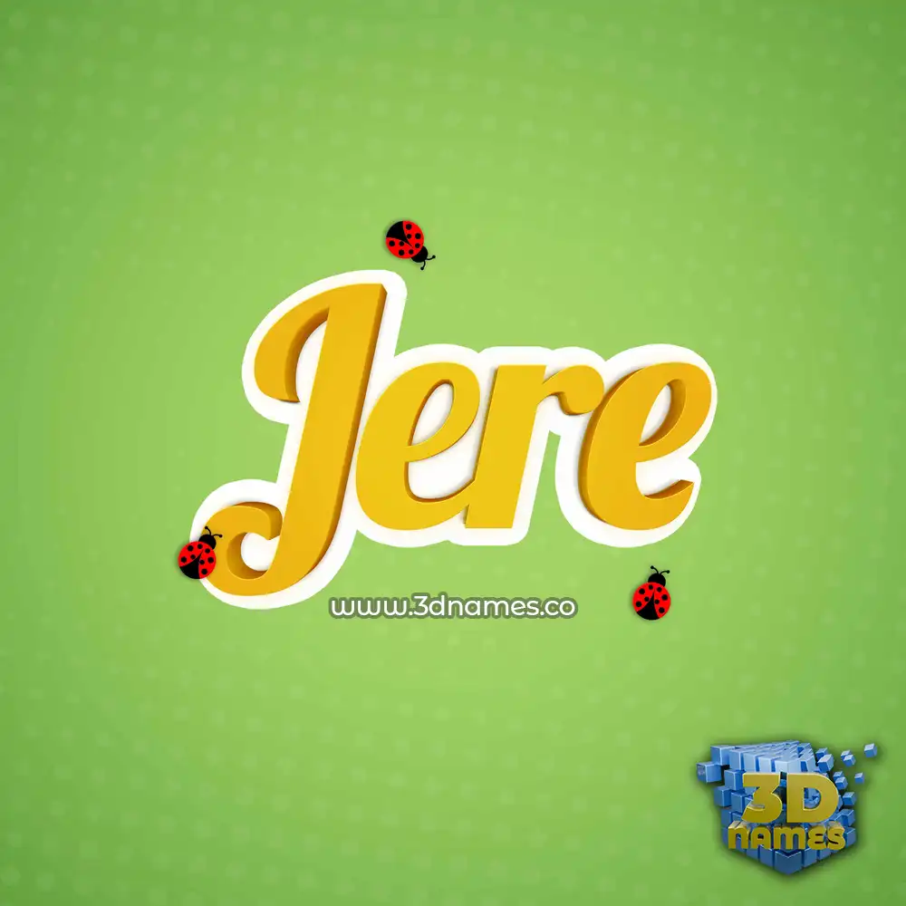 jere in Ladybugs style - 3D name wallpaper
