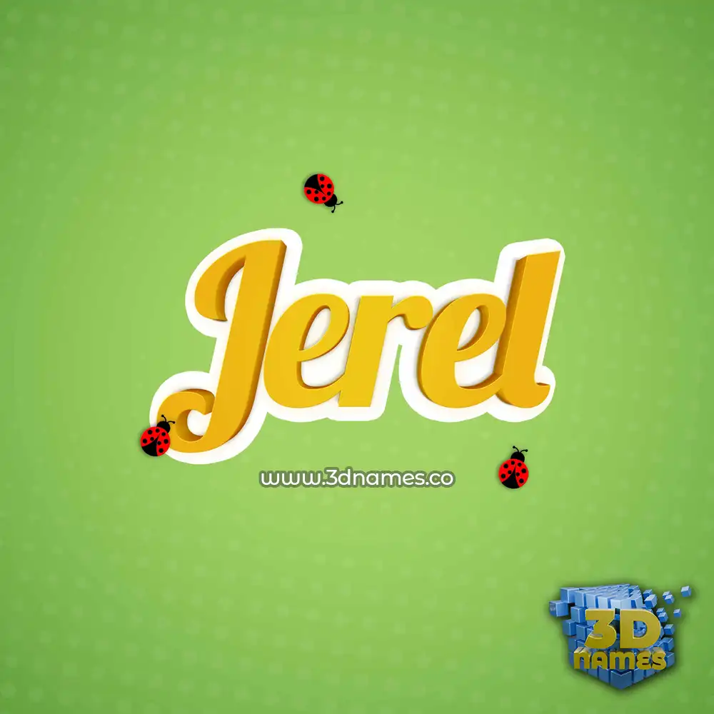 jerel in Ladybugs style - 3D name wallpaper
