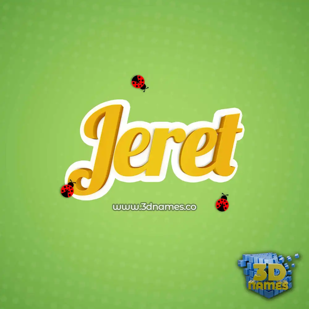 jeret in Ladybugs style - 3D name wallpaper