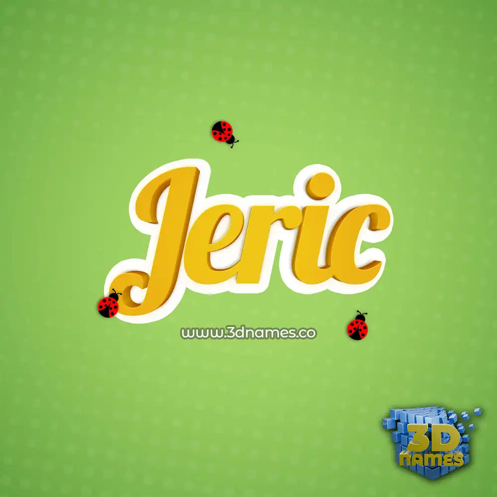 jeric in Ladybugs style - 3D name wallpaper
