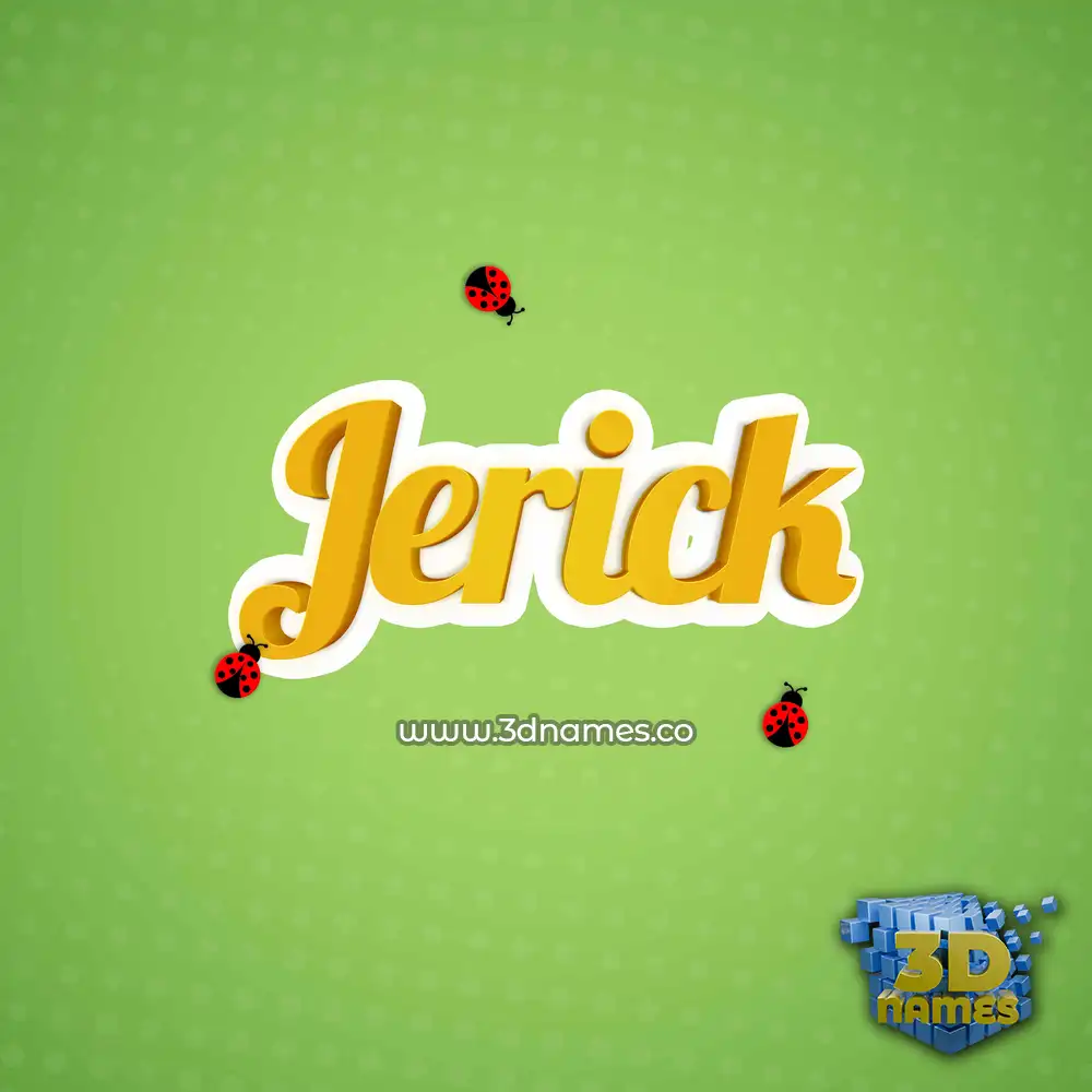 jerick in Ladybugs style - 3D name wallpaper