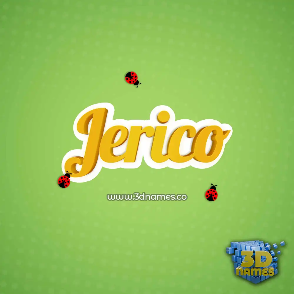 jerico in Ladybugs style - 3D name wallpaper