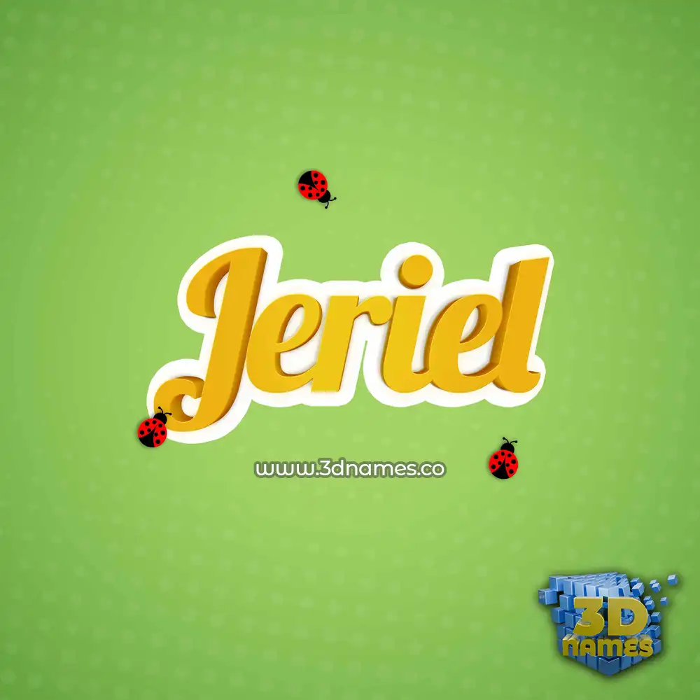 jeriel in Ladybugs style - 3D name wallpaper